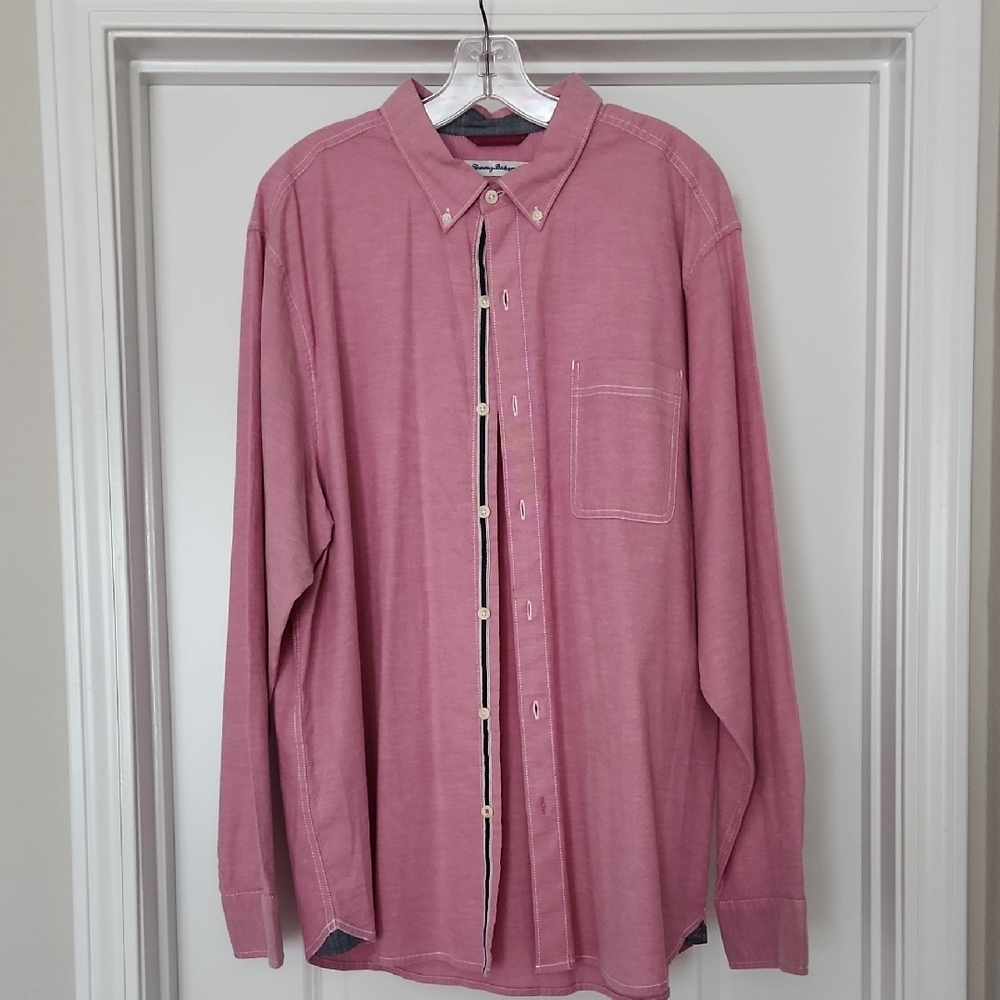 Tommy Bahama Men's Pink Button-Up Shirt
